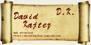 David Kajtez vizit kartica